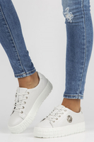 Leather shoes FILIPPO DP3528/22 WH białe