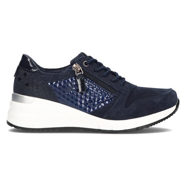 Leather Sneakers Filippo DP2052/21 NV navy blue
