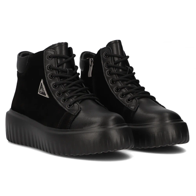 Leather ankle boots DBT6460/24 BK black