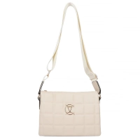 Beige handbag velluto