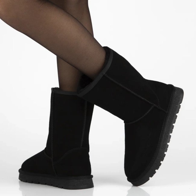 Leather snow boots Filippo DBT7333/25 BK black