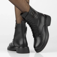 Leather ankle boots Filippo DBT6408/25 BK black