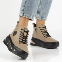 Leather ankle boots Filippo DBT4214/25 TP taupe