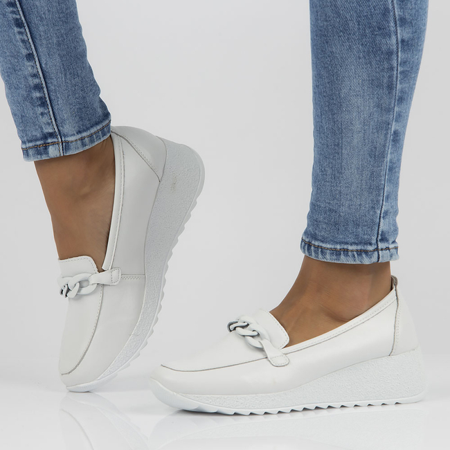 Leather shoes Filippo DP3632/22 WH white