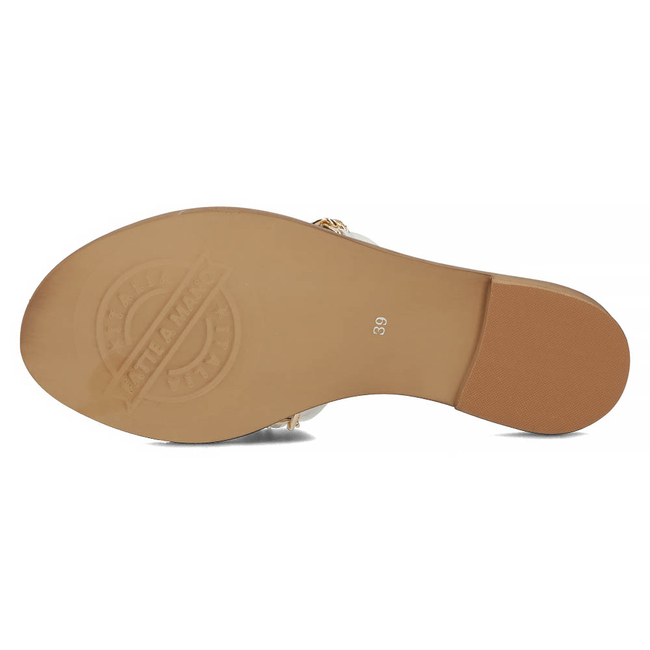 Leather flip-flops Filippo 192 white