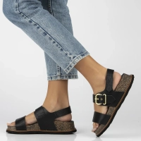 Skórzane sandały Yokono OCA-254 OPAK NEGRO czarne