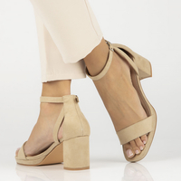 Sandały na obcasie Filippo DS4488/23 BE beżowe