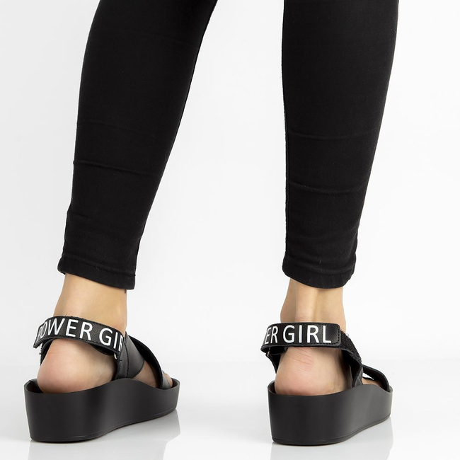 Leather sandals Filippo DS2060/21 BK black