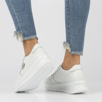 Skórzane Sneakersy Filippo DP3547/22 WH białe