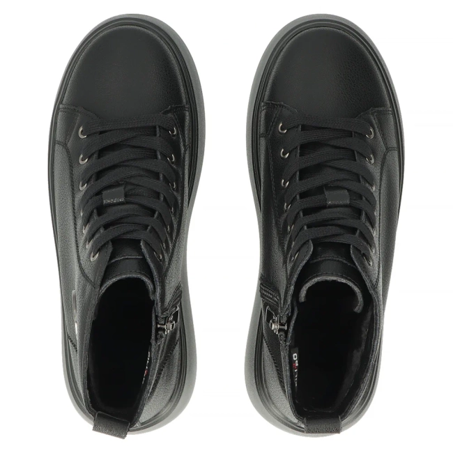 Leather ankle boots DBT6338/24 BK black