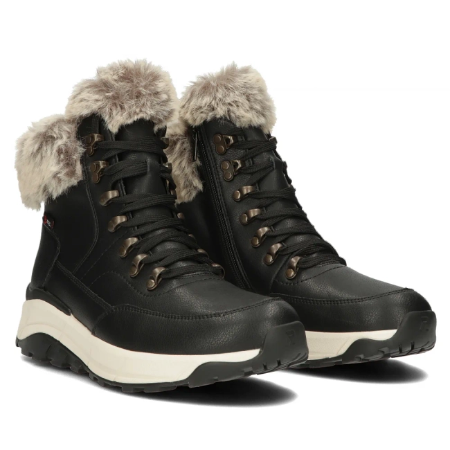 Ankle Boots Rieker leather W0063-00 Black