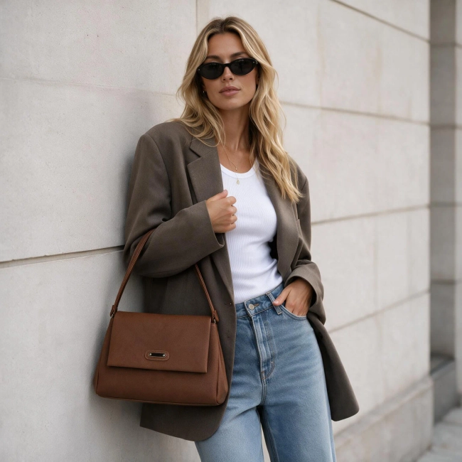 Brown handbag Cassy