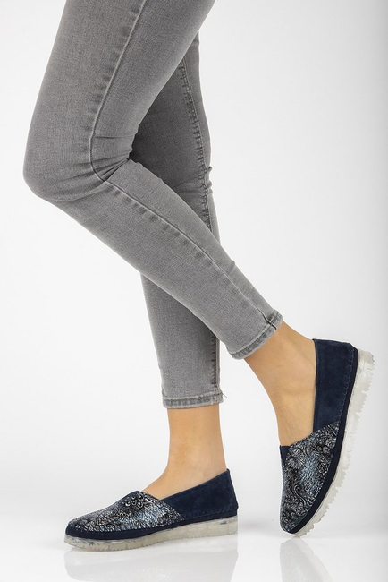 Leather shoes Filippo DP2147/21 NV navy blue