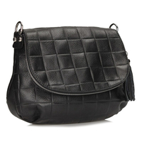 Handbag Toscanio Leather Messenger Bag C262 black