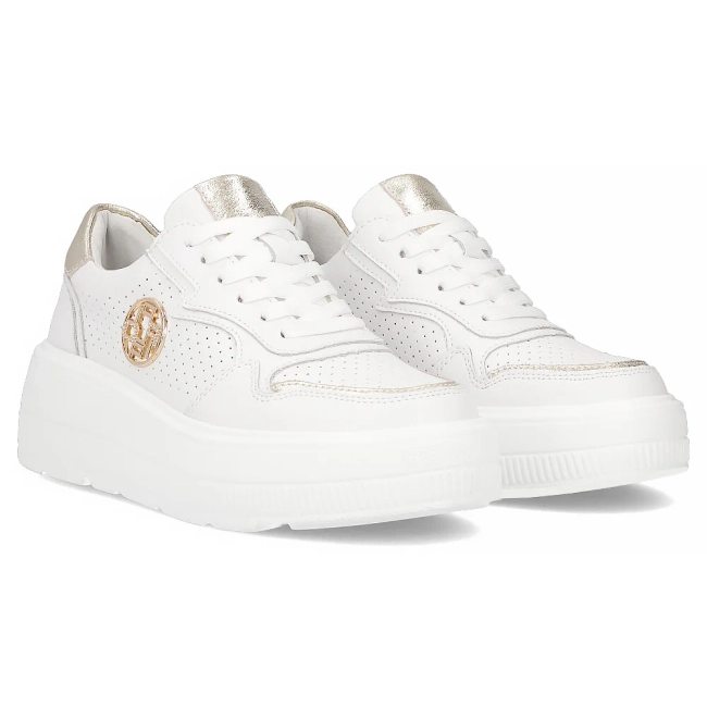 Leather sneakers Filippo DP6843/25 WH white