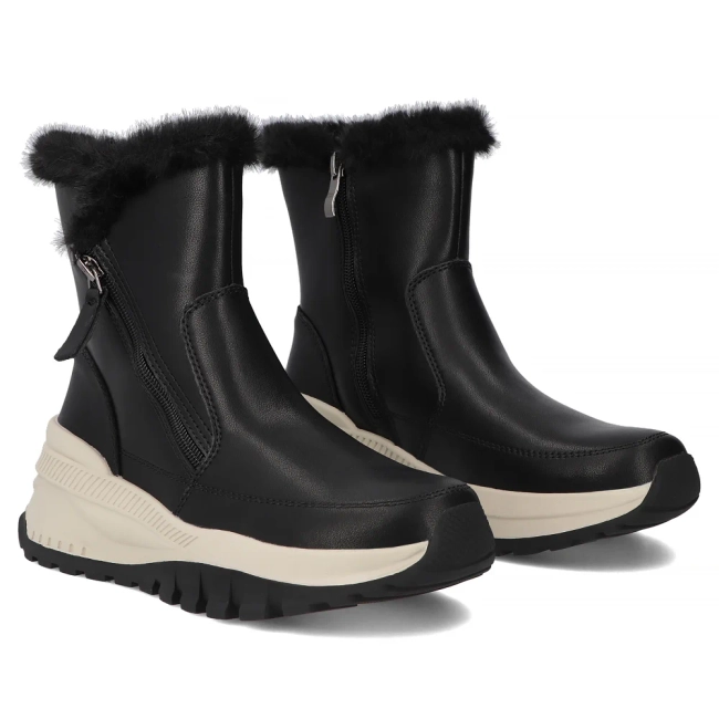 Leather ankle boots Filippo DBT7157/25 BK black