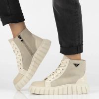 Skórzane trzewiki Filippo DBT6313/24 BE beżowe