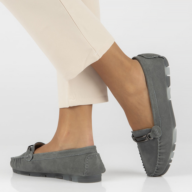 Leather loafers Filippo DP1202/23 GR gray