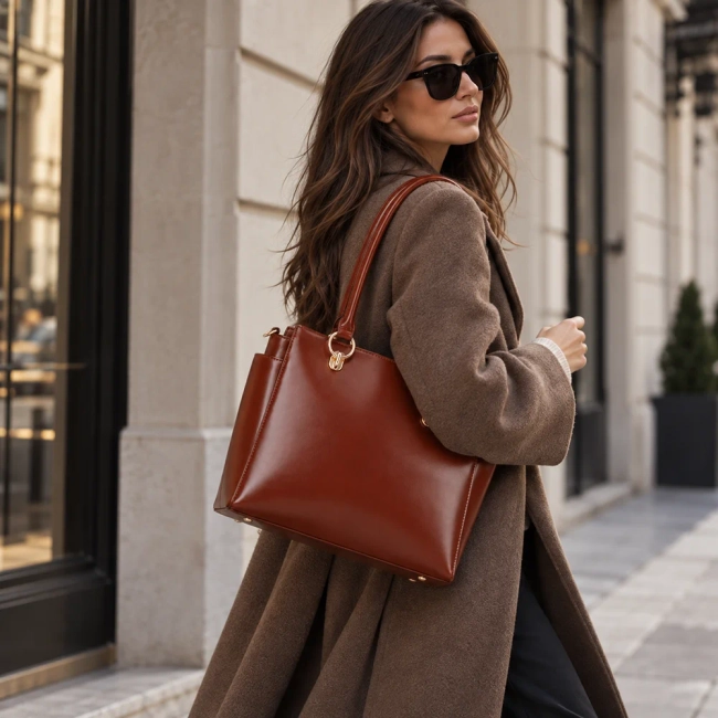 Brown handbag Réka