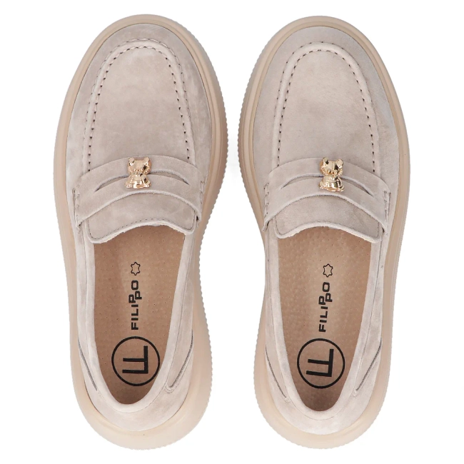 Leather shoes Filippo DP6844/25 BE beige