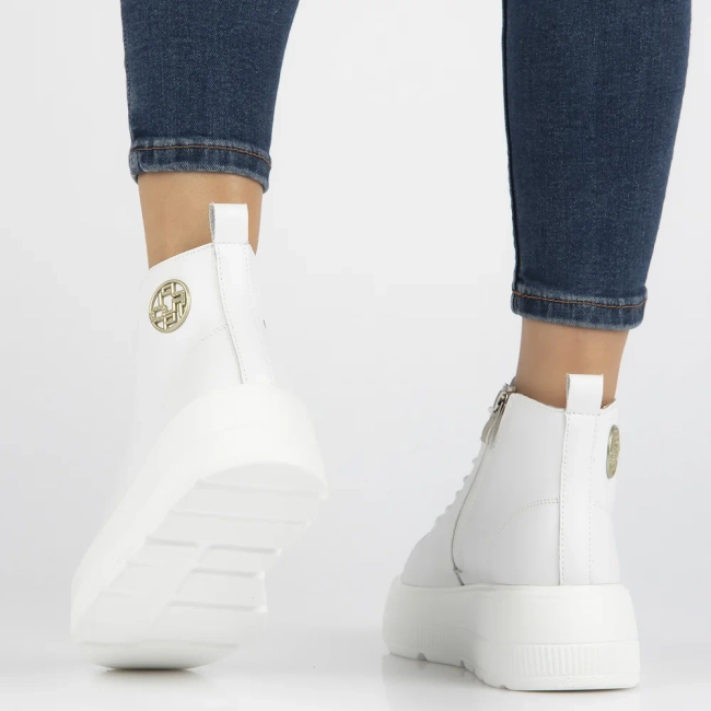 Leather ankle boots DBT6374/24 WH white