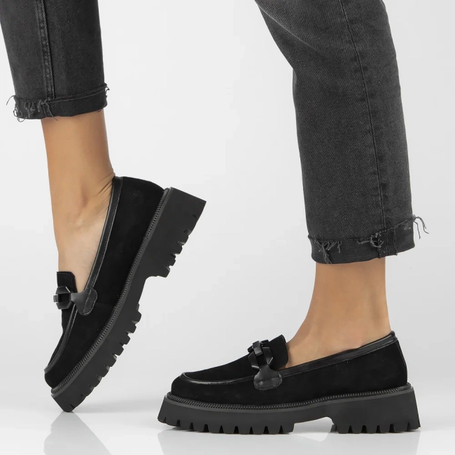 Leather shoes Filippo DP6486/24 BK black