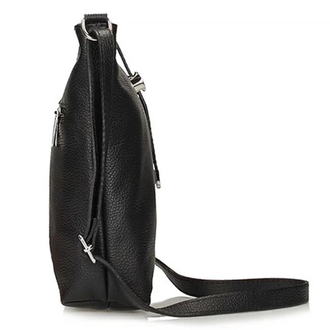 Handbag Toscanio Leather Messenger Bag A88 black