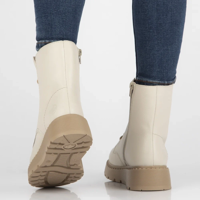 Rieker leather ankle boots 70404-80 cream