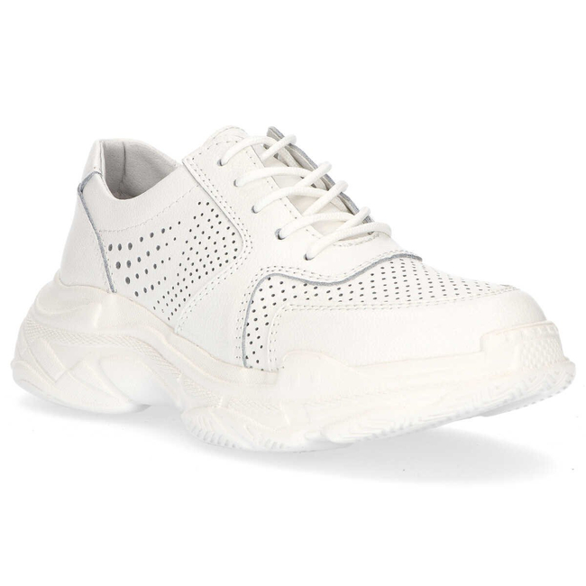 Skórzane sneakersy Filippo DP1426/20 WH białe