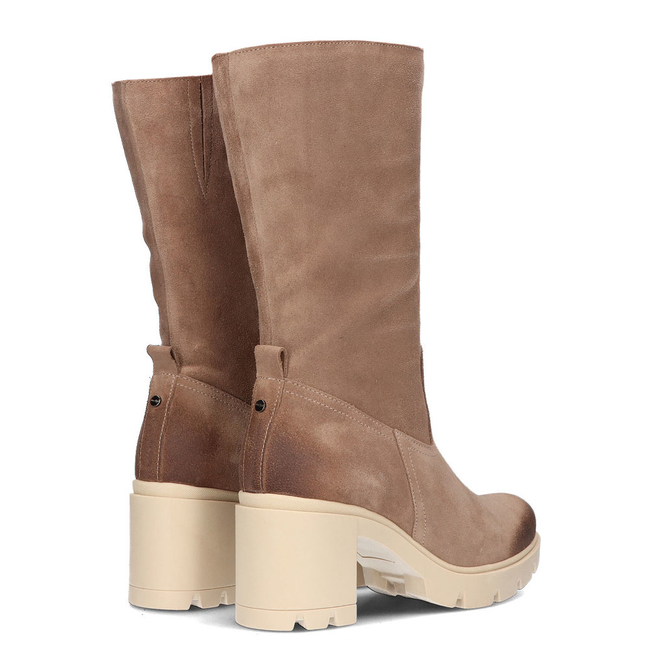 Zamszowe kozaki Filippo 70114 Taupe