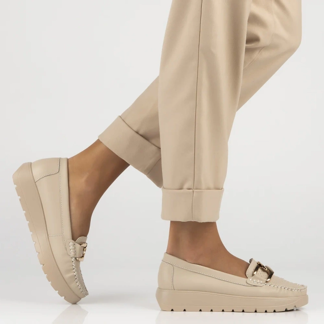 Leather loafers Filippo DP6827/25 BE beige