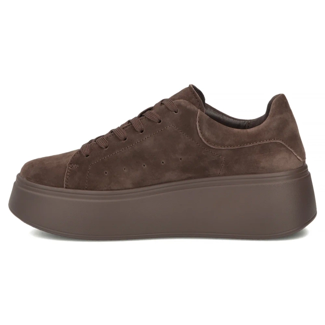 Skórzane sneakersy Filippo DP6058/26 D BR brązowe