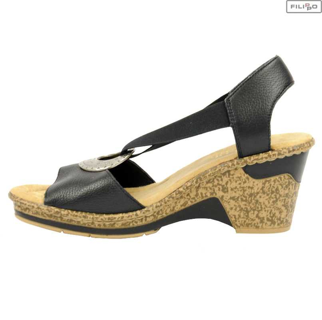 Sandały RIEKER 60662-00 black 8010851