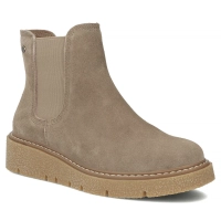 Skórzane botki na platformie Filippo DBT7261/25 TP taupe