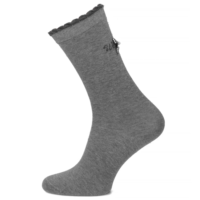 Women's Socks L1 grey bow