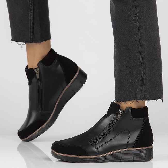 Leather ankle boots Filippo DBT3950/24 BK black