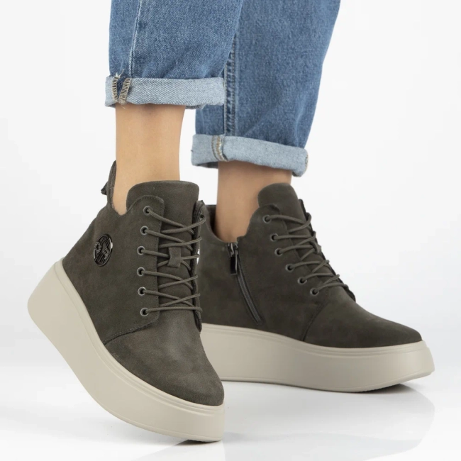 Leather ankle boots Filippo DBT7272/25 GR grey