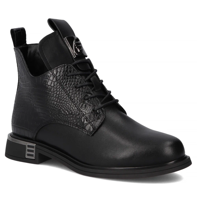 Leather ankle boots Filippo DBT7246/25 BK black