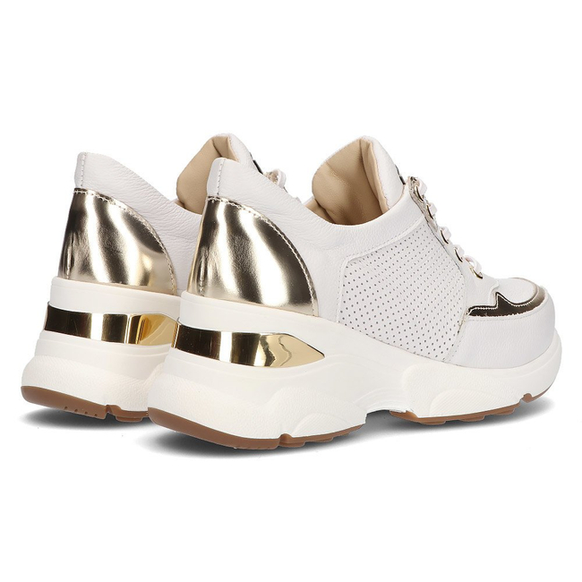 Leather sneakers Filippo 087D white gold
