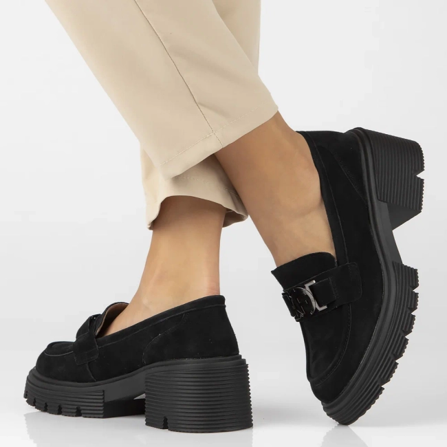 Leather shoes Filippo DP6488/24 BK black