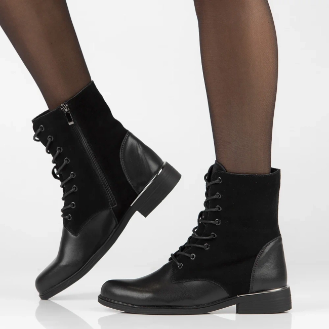 Leather ankle boots Filippo DBT3229/23 BK LI black