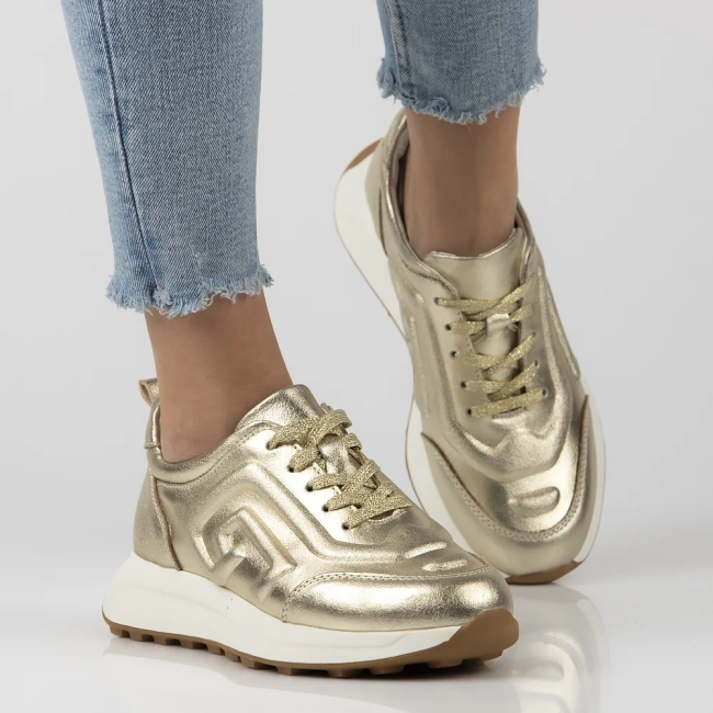 Leather sneakers Filippo DP6859/25 GO gold