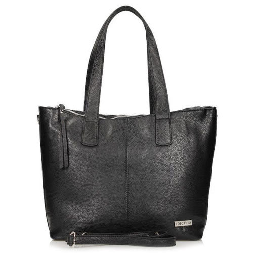 Torebka Toscanio Shopper Skórzany C268 czarna