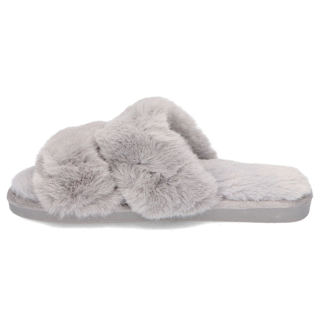 Fur slippers Grey YL-60
