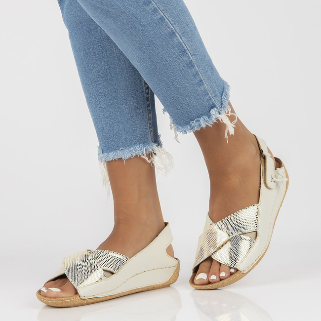 Leather sandals Filippo 00994-37/00-5 ecru