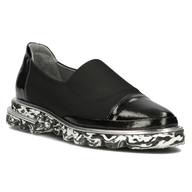 Skórzane półbuty Filippo DP3920/22 BK czarne