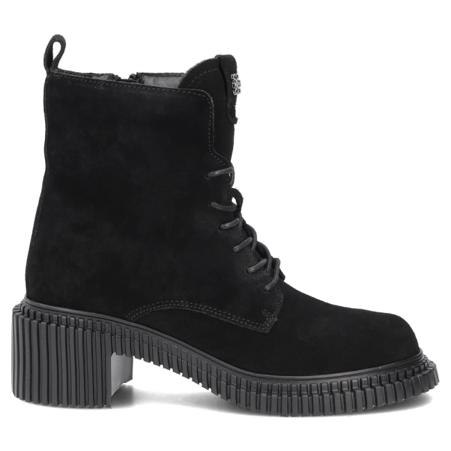 Leather heeled ankle boots Filippo DBT8072/26 BK black
