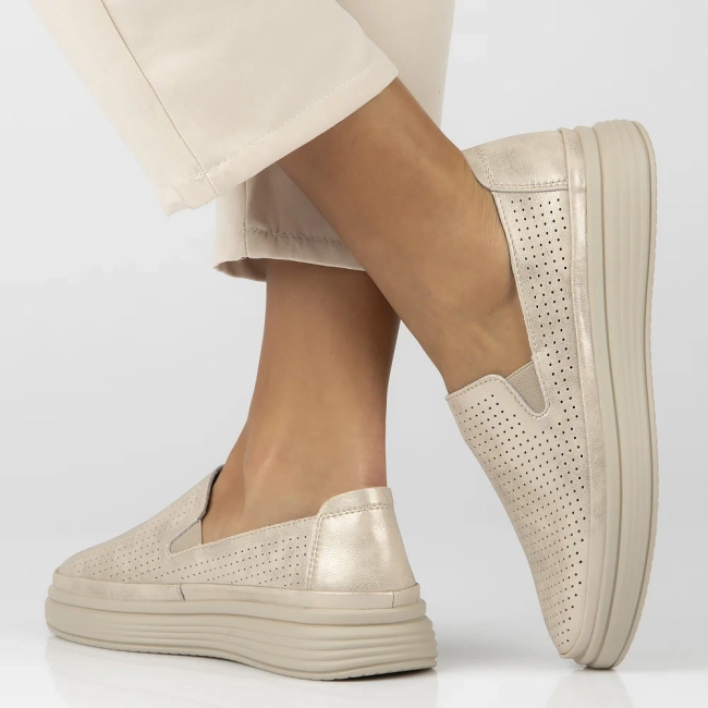 Leather shoes Filippo DP6752/25 GO gold