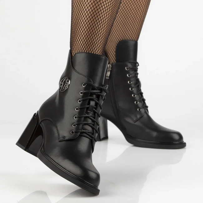 Leather ankle boots Filippo DBT7320/25 BK black