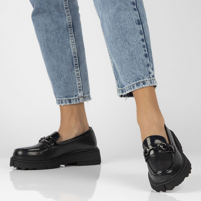 Leather shoes Filippo DP4196/22 BK black